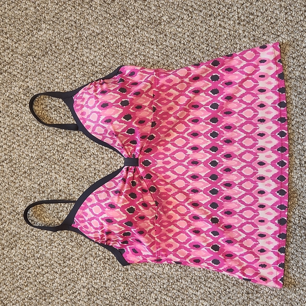 IEC Pink & Gray Tankini Top Size L